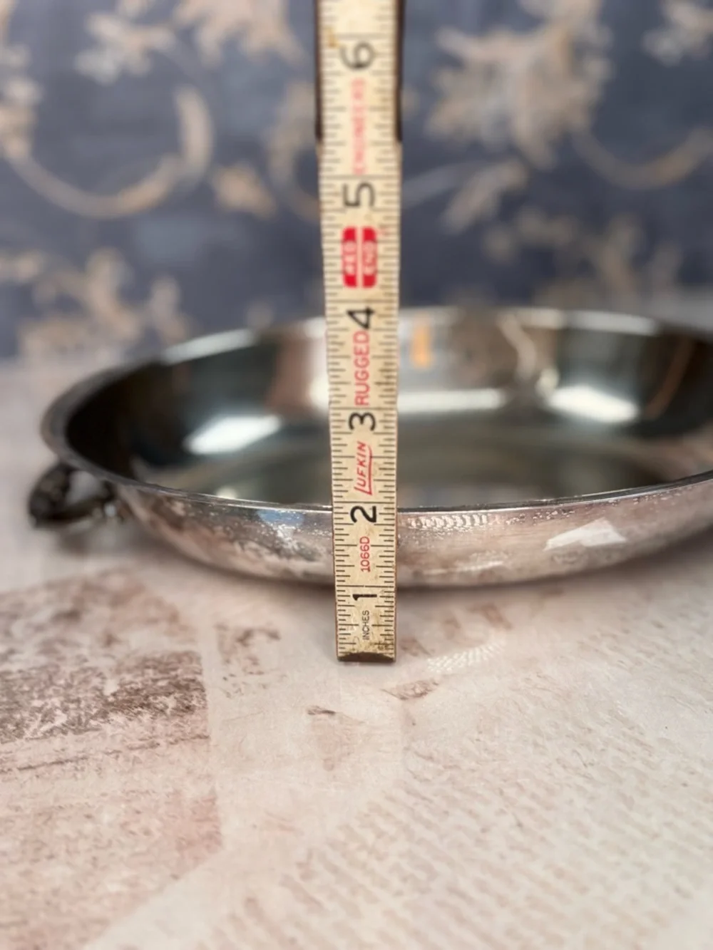 Vintage Silverplate Oval Serving Bowl Dish w Handles Footed 9.5”